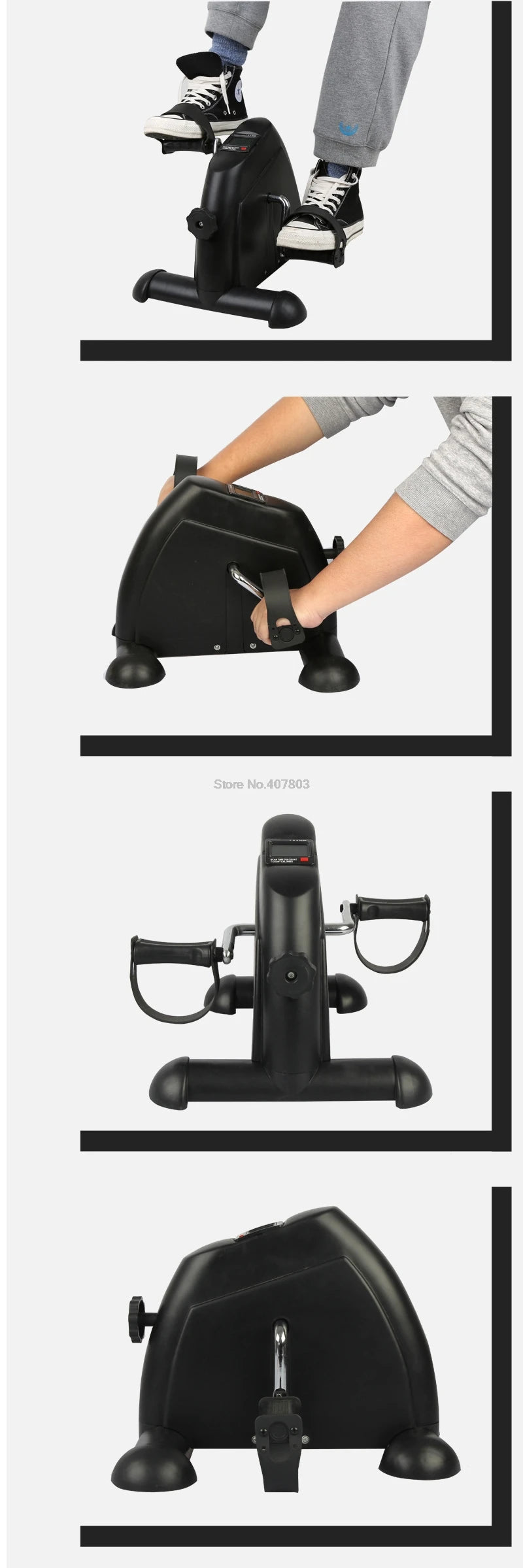 Home Rehabilitation Exercise Mini Bike Fitness LCD Display Pedal Exercise Indoor Cycling Stepper