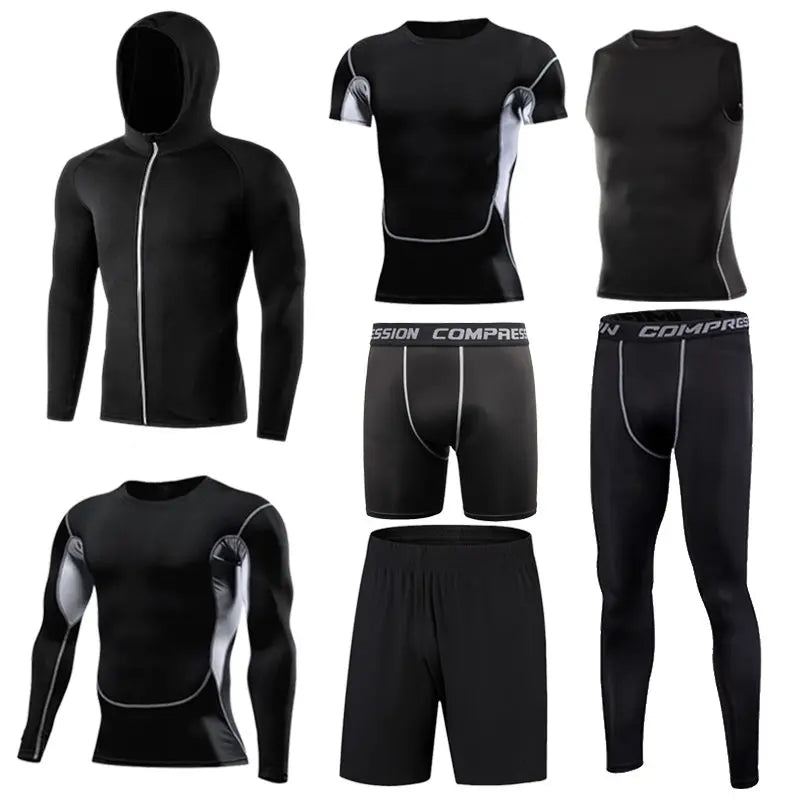 Men Compression Running T Shirt Fitness Tight Long Sleeve Sport Tshirt Training Jogging Shirts Gym Sportswear Quick Dry Rashgard