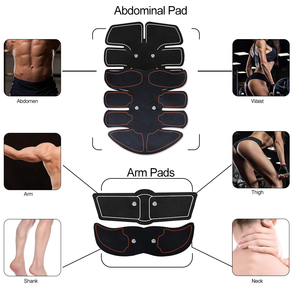 EMS Hip Muscle Stimulator Massager Abdominal Muscle Trainer Fitness Buttocks Arm Abdomen Trainer Losing Weight Lifting Massager