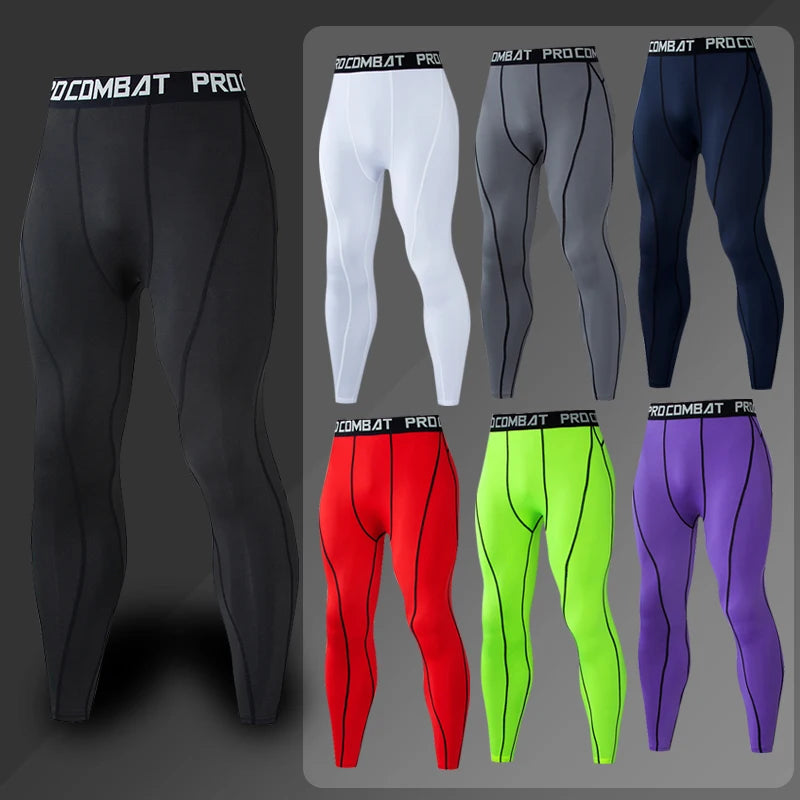 Men&#39;s Running Sportswear Gym Jogging Thermo Underwear Skins Compression Fitness MMA Rashgard Male Quick-drying Tights Track Suit