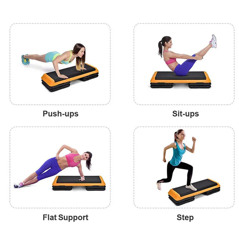 72cm Gym Home Aerobic Exercise Fitness Pedal Adjustable Height Non-slip Cardio Yoga Pedal Stepper Workout Exercise Equipment