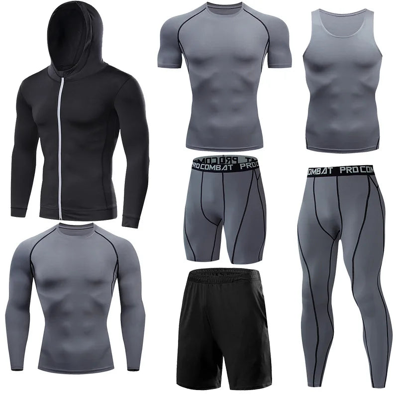 Men Compression Running T Shirt Fitness Tight Long Sleeve Sport Tshirt Training Jogging Shirts Gym Sportswear Quick Dry Rashgard