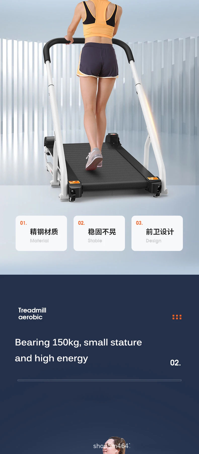 Mechanical Treadmill Household Indoor Small Treadmill Folding Ultra-quiet Slimming Walking Machine no need to plug in