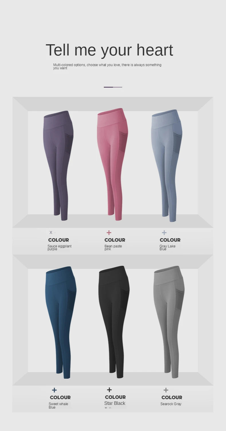 Yoga Pants Women with Pocket Plus Size Leggings Sport Girl Gym Leggings Women Tummy Control Jogging Tights Female Fitness pants