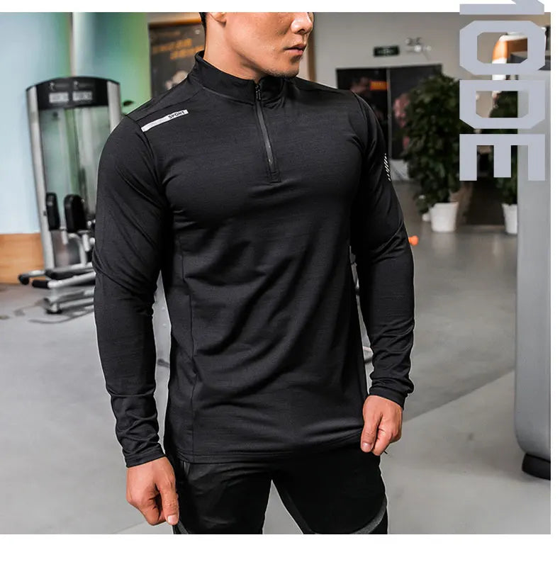 Mens Gym Compression Shirt Male Rashgard Fitness Long Sleeves Running Clothes Homme T Shirt Football Jersey Sportswear Dry Fit