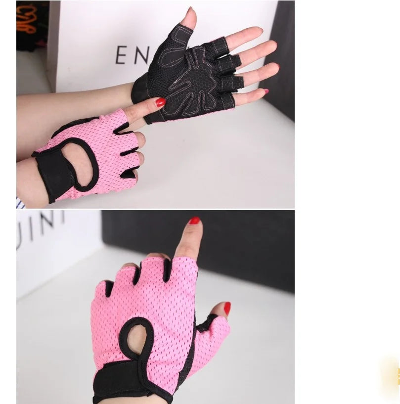 Cycling Fingerless Gloves Professional Gym Fitness Breathable Anti-Slip Women Men Half Finger Summer Fishing Female Bicycle Bike