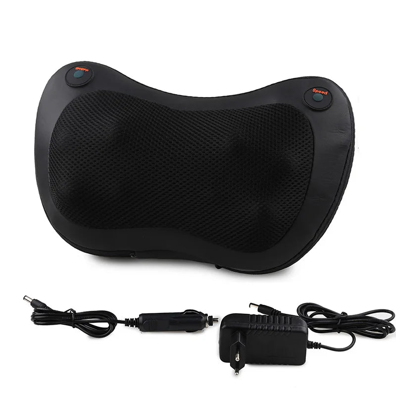 8 head Neck Massage Pillow Electric Shoulder Back Heating Kneading Infrared therapy shiatsu head pillow Massager