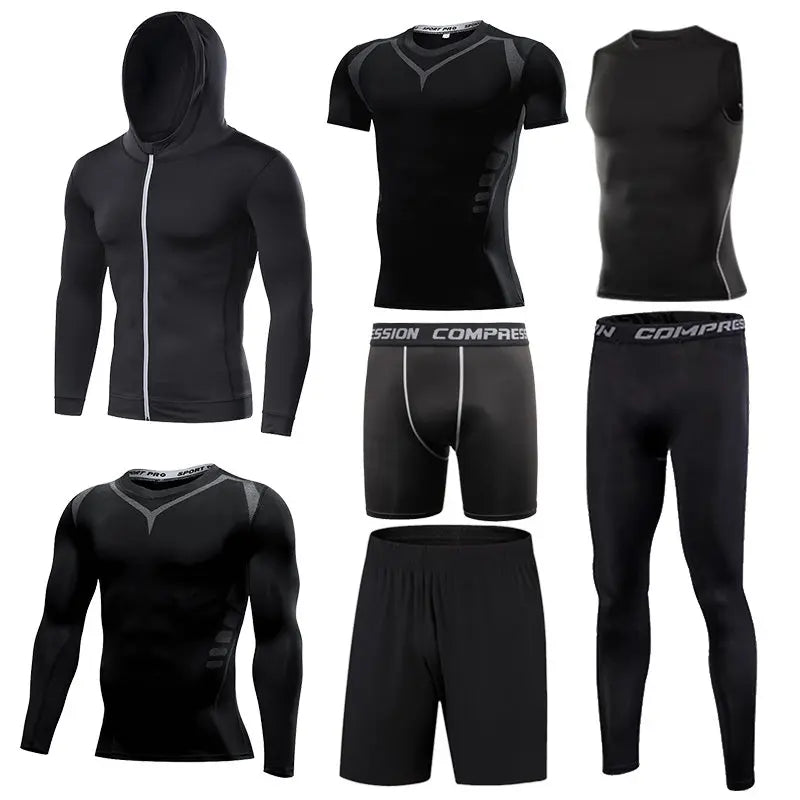 Men Compression Running T Shirt Fitness Tight Long Sleeve Sport Tshirt Training Jogging Shirts Gym Sportswear Quick Dry Rashgard