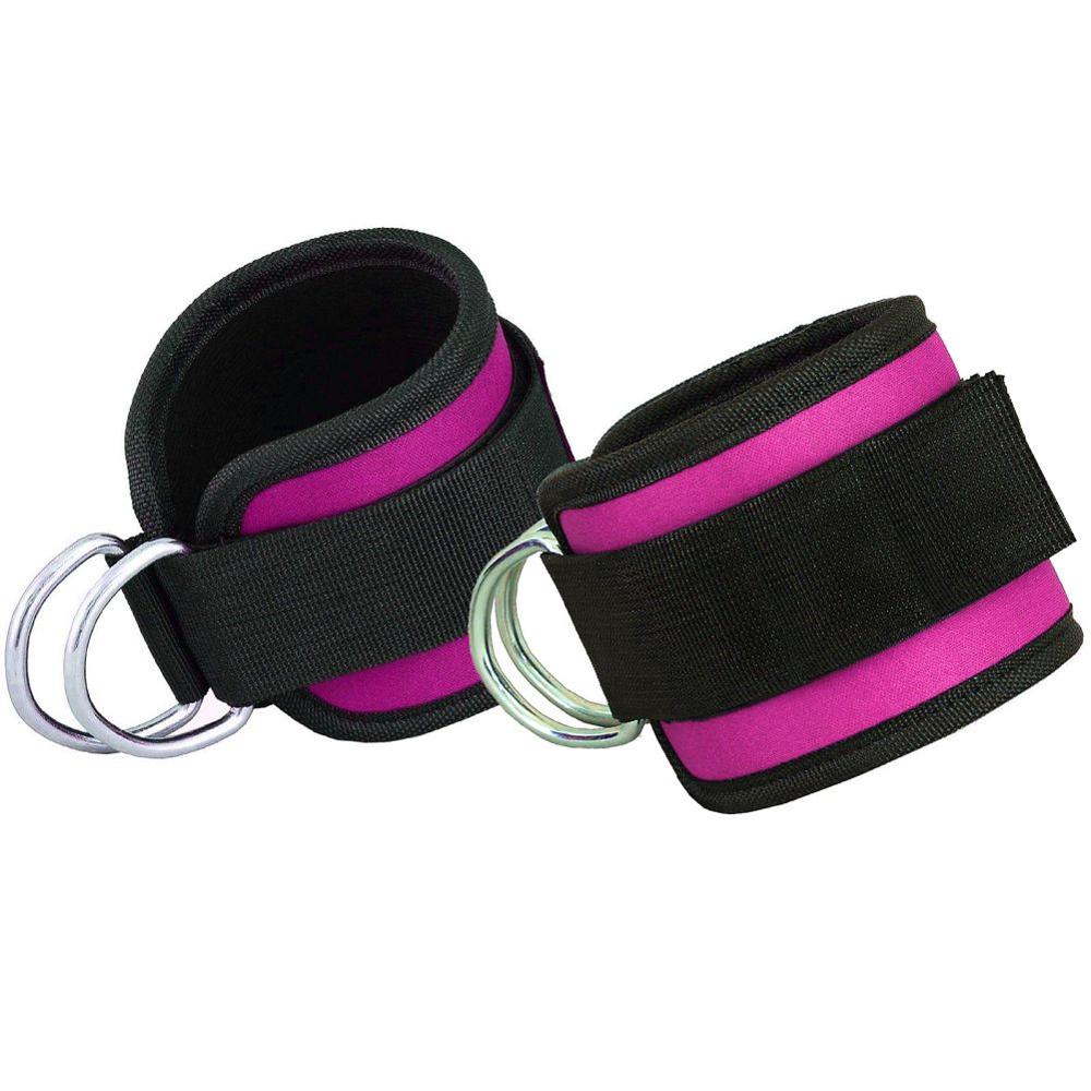 2pc Fitness Ankle Cuffs with Resistance Band