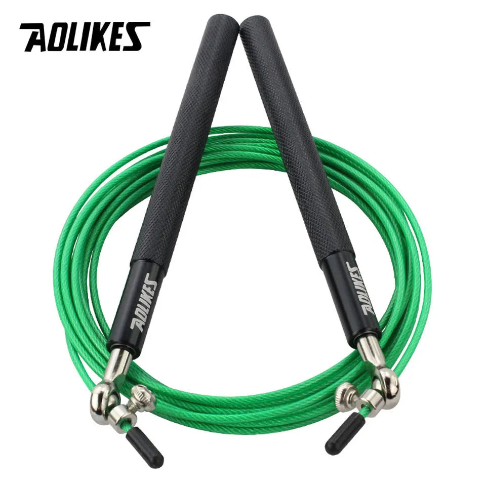 AOLIKES 1PCS Crossfit Speed Jump Rope Professional Skipping Rope For MMA Boxing Fitness Skip Workout Training With Carrying Bag