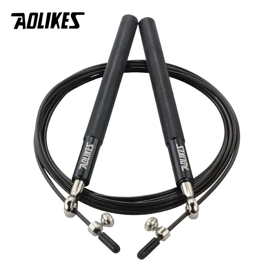 AOLIKES 1PCS Crossfit Speed Jump Rope Professional Skipping Rope For MMA Boxing Fitness Skip Workout Training With Carrying Bag