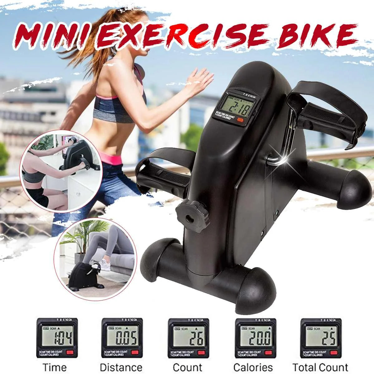 Home Fitness Machine Mini Bicycle Fitness Lcd Display Pedal Exercise Indoor Bicycle Stepper Mini Exercise Bike Home Small