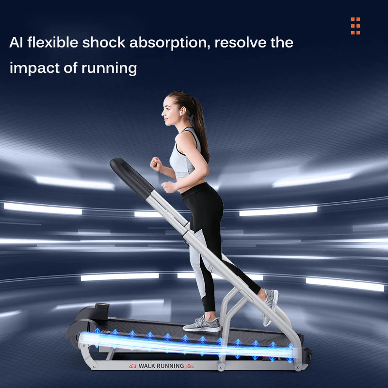 Mechanical Treadmill Household Indoor Small Treadmill Folding Ultra-quiet Slimming Walking Machine no need to plug in