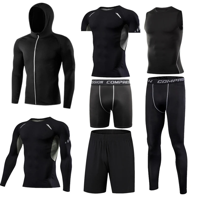 Men Compression Running T Shirt Fitness Tight Long Sleeve Sport Tshirt Training Jogging Shirts Gym Sportswear Quick Dry Rashgard