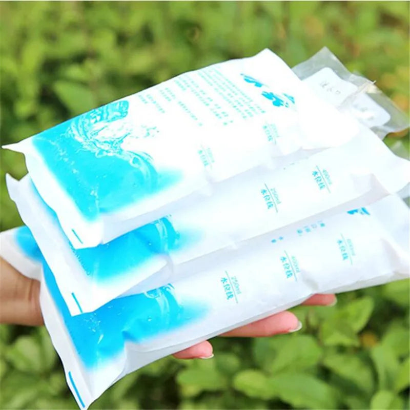 10Pcs Reusable Ice Bag Water Injection Icing Cooler Bag Pain Cold Compress Drinks Refrigerate Food Keep Fresh Gel Dry Ice Pack