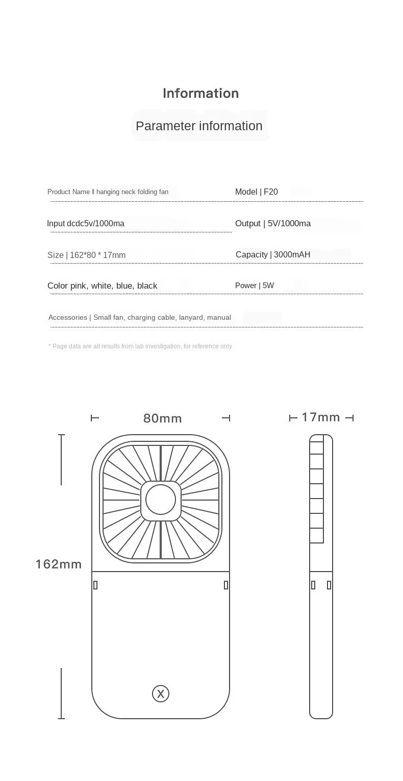 Hanging Neck Fans Mini Portable Folding USB Small Fan Mute Power Bank Portable Handheld Desktop Multi Function Charge Fan