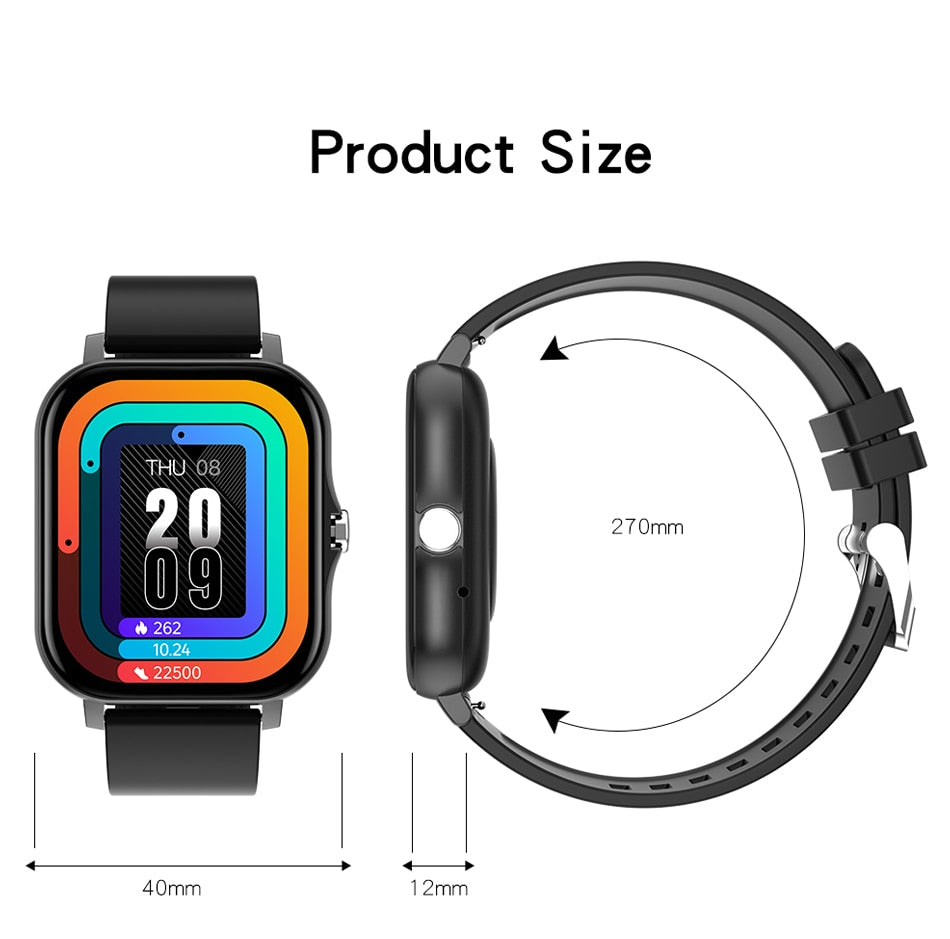 Full Touch Sport Smart Watch Men Women Heart Rate Fitness Tracker Bluetooth call Smartwatch wristwatch GTS 2 P8 plus watch+Box