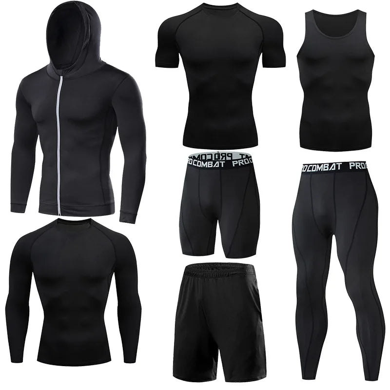 Men Compression Running T Shirt Fitness Tight Long Sleeve Sport Tshirt Training Jogging Shirts Gym Sportswear Quick Dry Rashgard