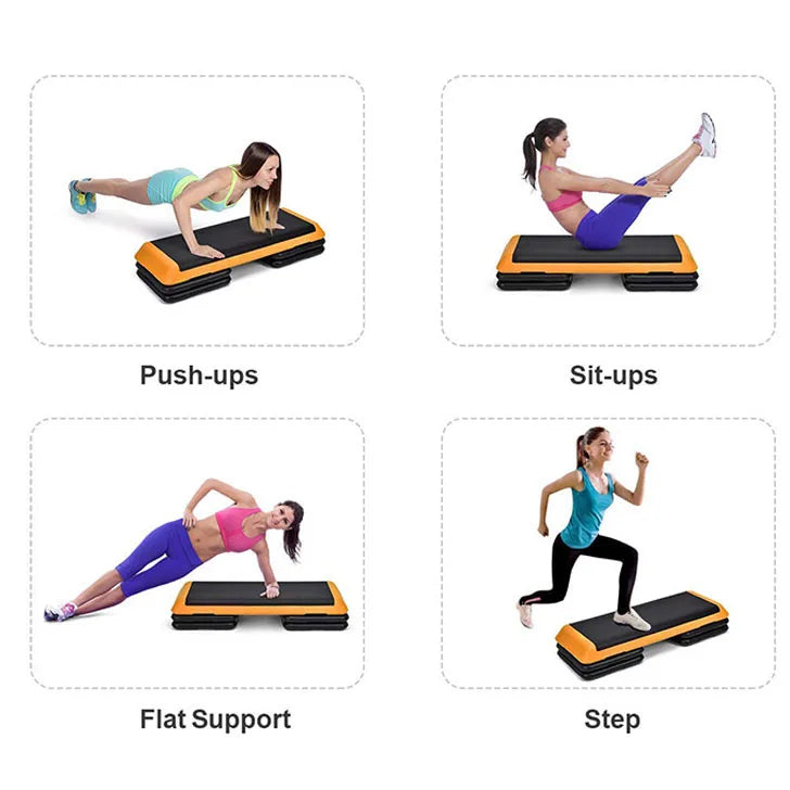 72cm Gym Home Aerobic Exercise Fitness Pedal Adjustable Height Non-slip Cardio Yoga Pedal Stepper Workout Exercise Equipment