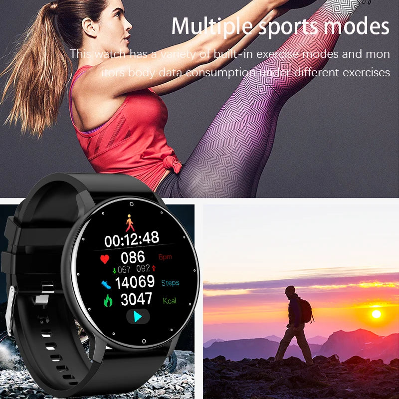 LIGE 2023 New Men Smart Watch Real-time Activity Tracker Heart Rate Monitor Sports Women Smart Watch Men Clock For Android IOS