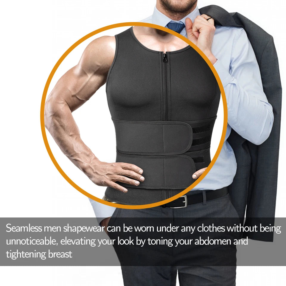 Men Shapewear Waist Trainer Sauna Suit Sweat Vest Slimming Underwear Weight Loss Shirt Fat Burner Workout Tank Tops  Body Shaper