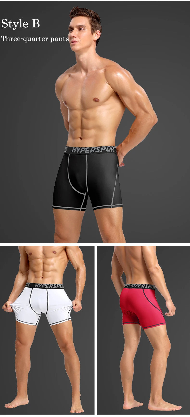 Compression Shorts Men Summer Sportswear Training Tights Gym Fitness Leggings Short Pants Sport Bottoms Running Shorts Men