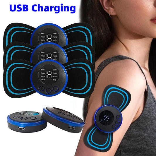 LCD Display EMS Neck Stretcher Electric Massager Cervical Vertebra Massage Patch for Muscle Pain Relief and Shoulder Relaxation