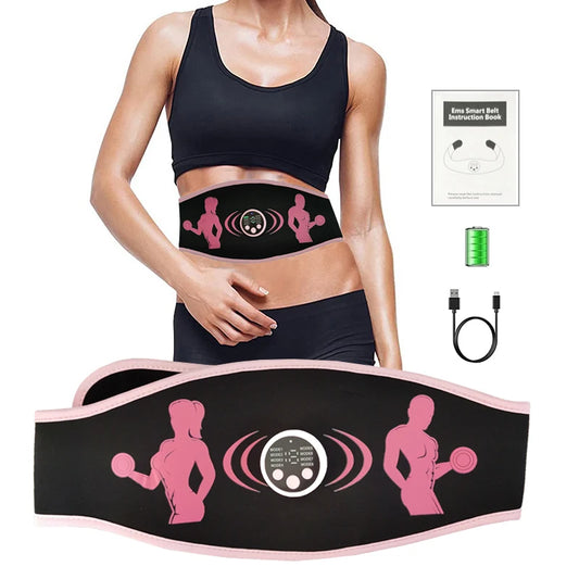 Abdominal Trainer Vibration Slimming Belt EMS Muscle Stimulator Toning Belts Abdomen Arm Leg Waist Workout Home Fitness Equiment