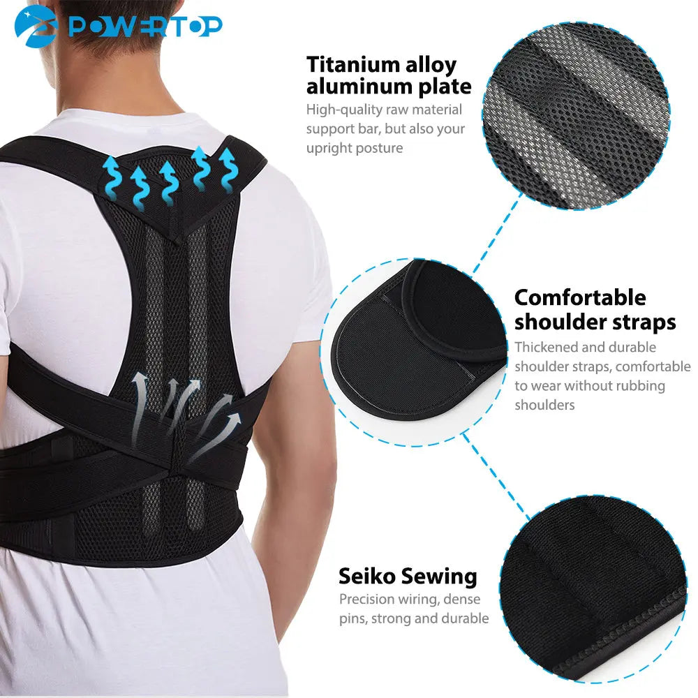 Alloy Bar Posture Corrector Scoliosis Back Brace Spine Corset Shoulder Therapy Support Posture Correction Belt Orthopedic Back