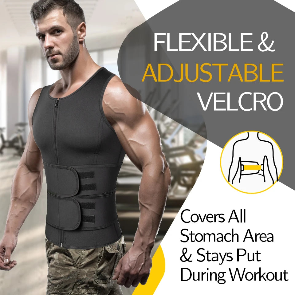 Men Shapewear Waist Trainer Sauna Suit Sweat Vest Slimming Underwear Weight Loss Shirt Fat Burner Workout Tank Tops  Body Shaper