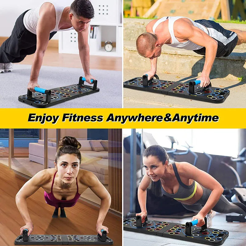 56-in-1 Push Up Board Bigger Size Multi-function Foldable Push Up Bar Portable Push Up Handles for Floor Anti-slip Push Up Board