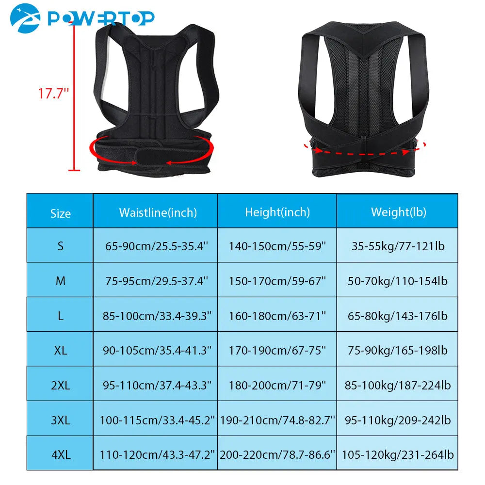 Alloy Bar Posture Corrector Scoliosis Back Brace Spine Corset Shoulder Therapy Support Posture Correction Belt Orthopedic Back