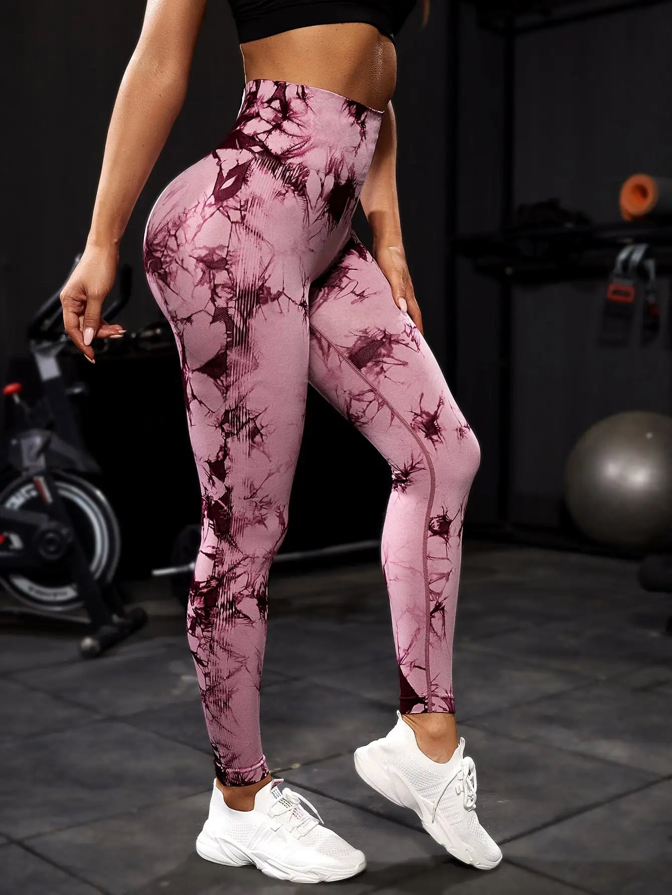 Tie Dye Yoga Pants Sport Leggings Women Seamless High Waist Push Up Woman Tights Fitness Workout  Gym Clothing