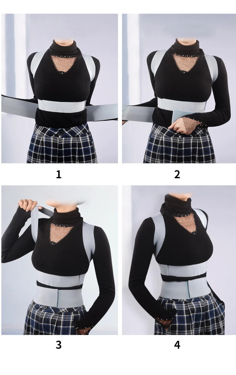 Invisible Chest Posture Corrector Scoliosis Back Brace Spine Belt Shoulder Medical Therapy Support Poor Posture Correction Belt