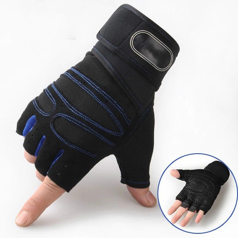 Anti-Skid Workout Weight Lifting Gym Gloves with Belt