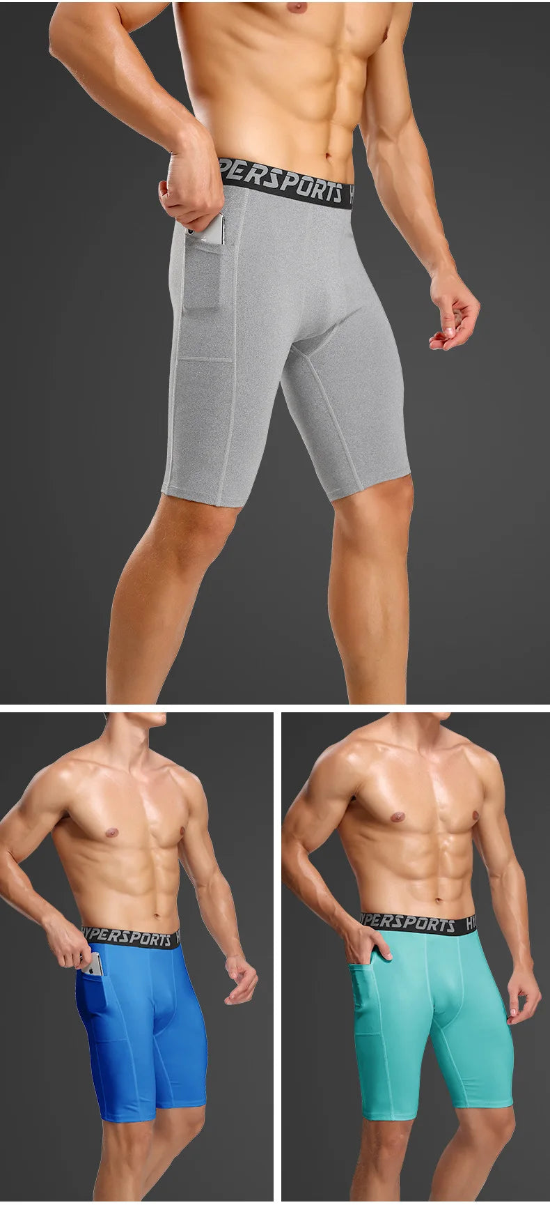 Compression Shorts Men Summer Sportswear Training Tights Gym Fitness Leggings Short Pants Sport Bottoms Running Shorts Men