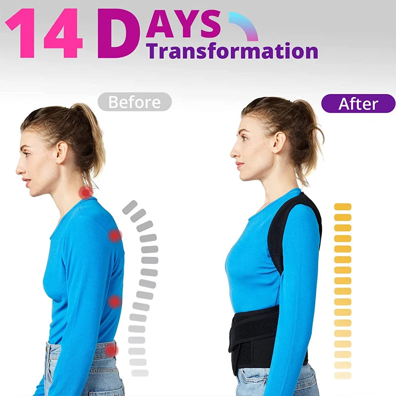 Back Brace for Women Men Posture Corrector Improve Posture Lumbar Support Shoulder Lower Upper Back Pain Relief