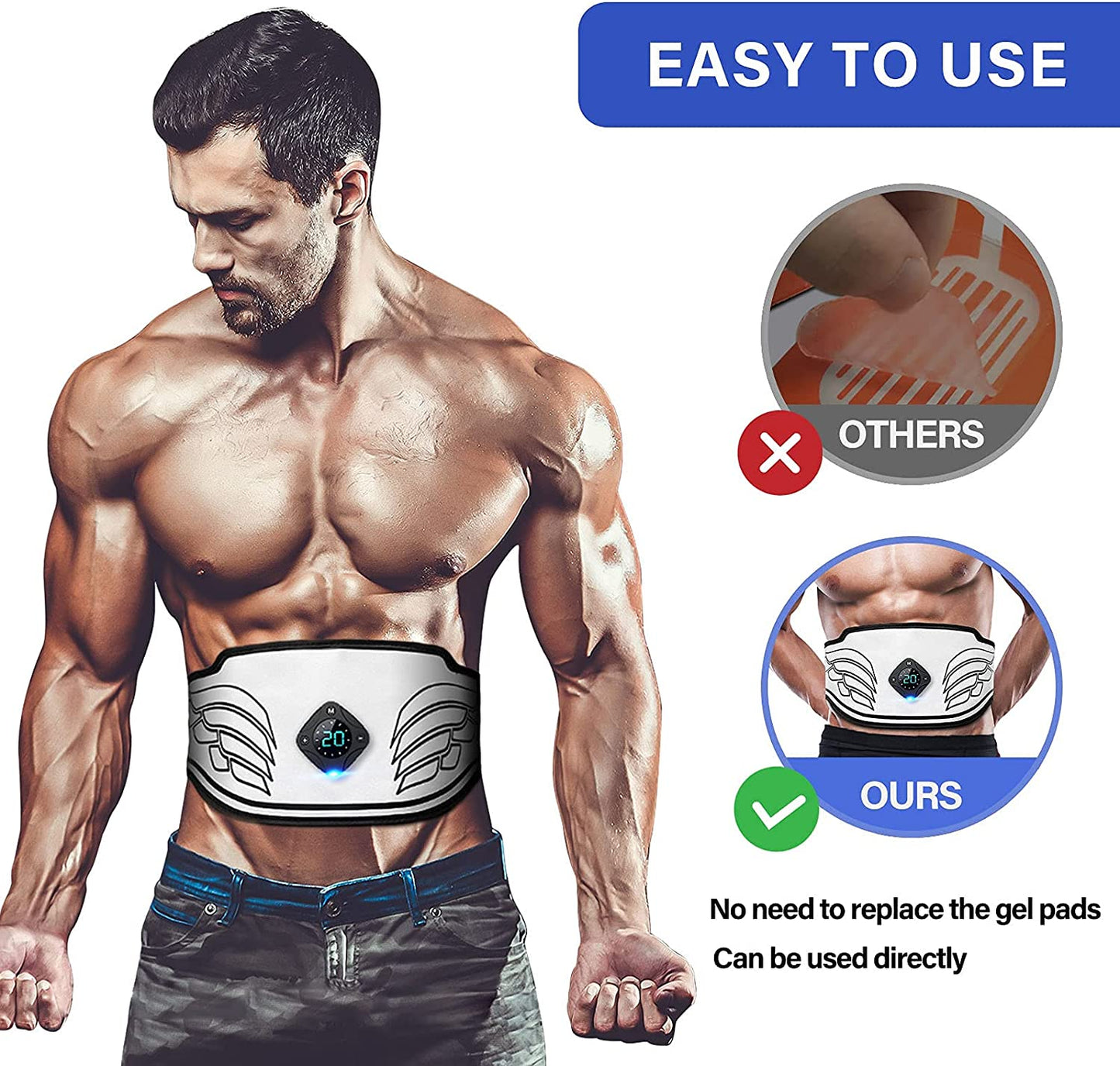 EMS Muscle Stimulator Belt With LCD display