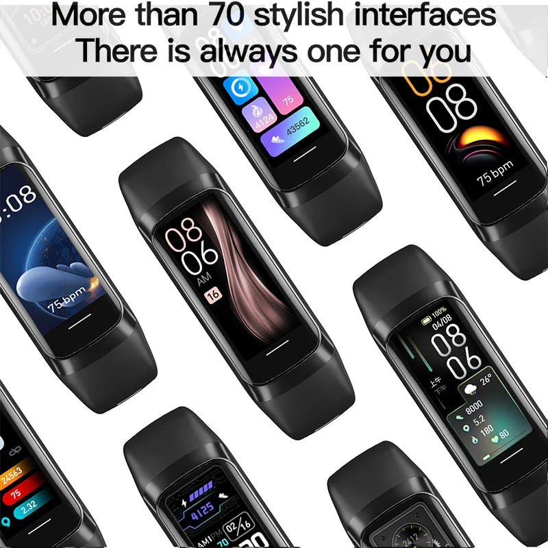 Amoled Smart Watch Smartwatch Band Women Heart Rate Blood Wartch Waterproof Connected Smart Bracelet Sport Fitness Tracker