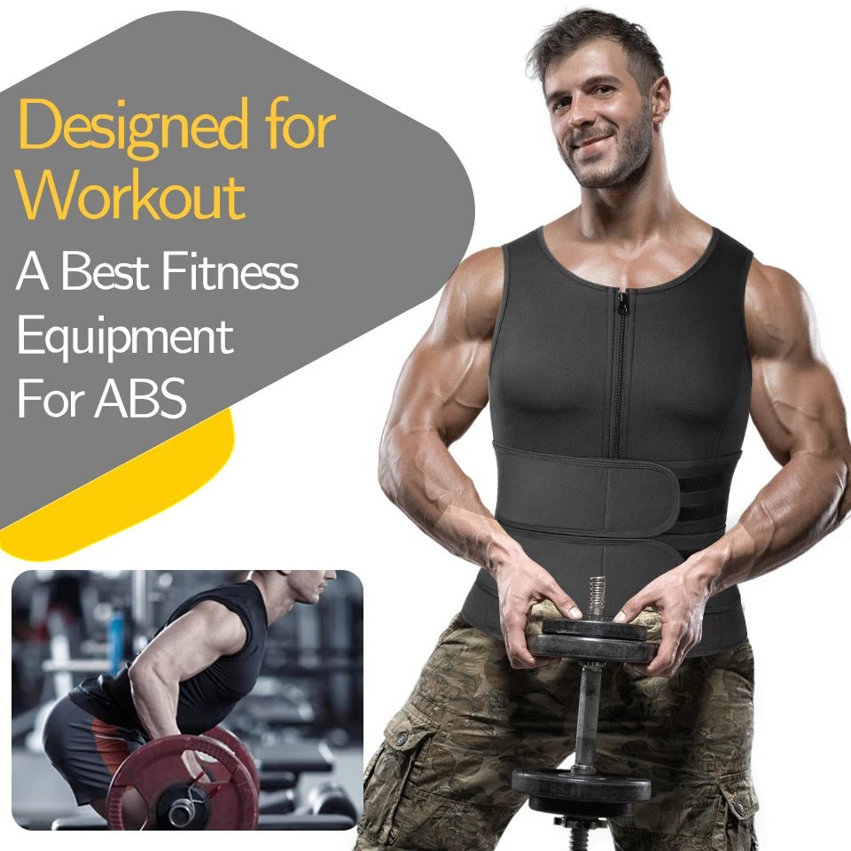 Men Shapewear Waist Trainer Sauna Suit Sweat Vest Slimming Underwear Weight Loss Shirt Fat Burner Workout Tank Tops  Body Shaper