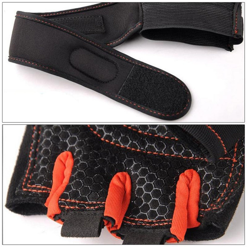 Anti-Skid Workout Weight Lifting Gym Gloves with Belt