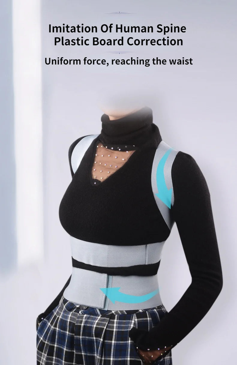 Invisible Chest Posture Corrector Scoliosis Back Brace Spine Belt Shoulder Medical Therapy Support Poor Posture Correction Belt