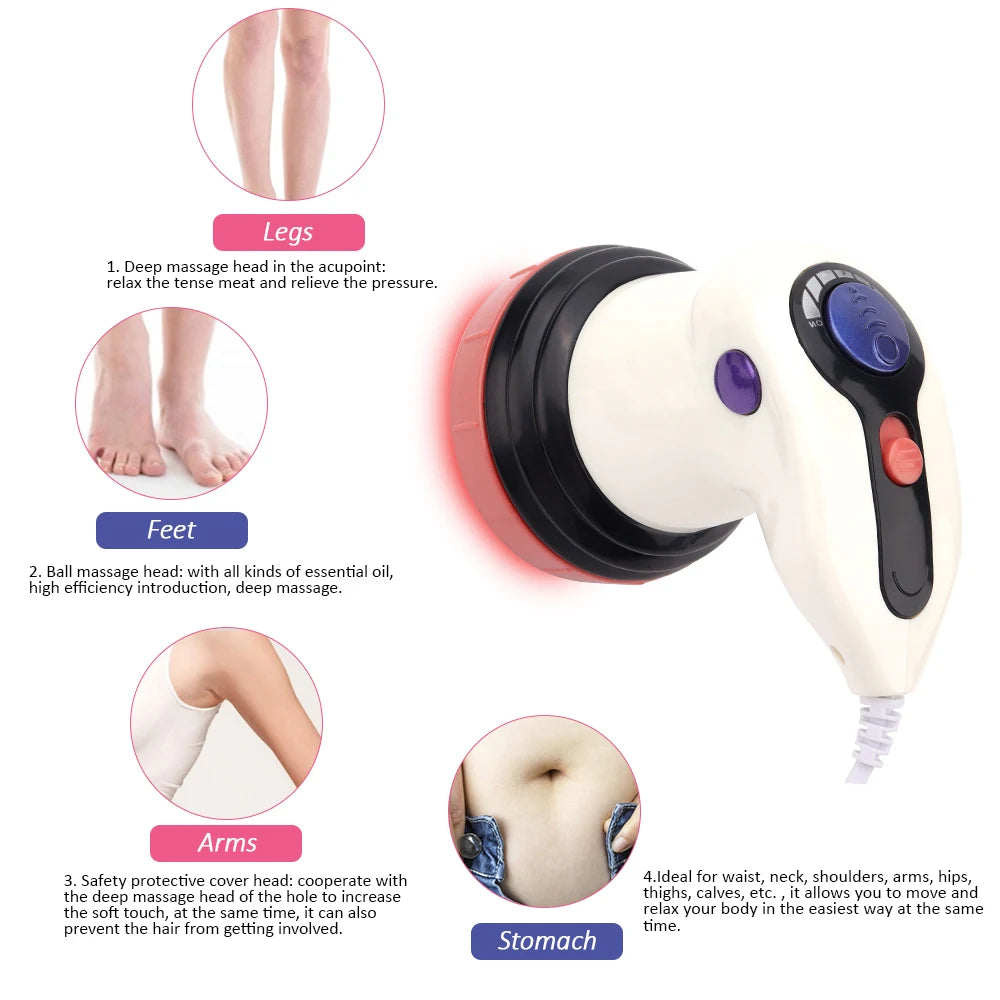 4in1 Infrared Fat Cellulite Remover Electric Full Body Massager for Muscles Relaxation 3D Roller Device Loss Fat Remove Slimming