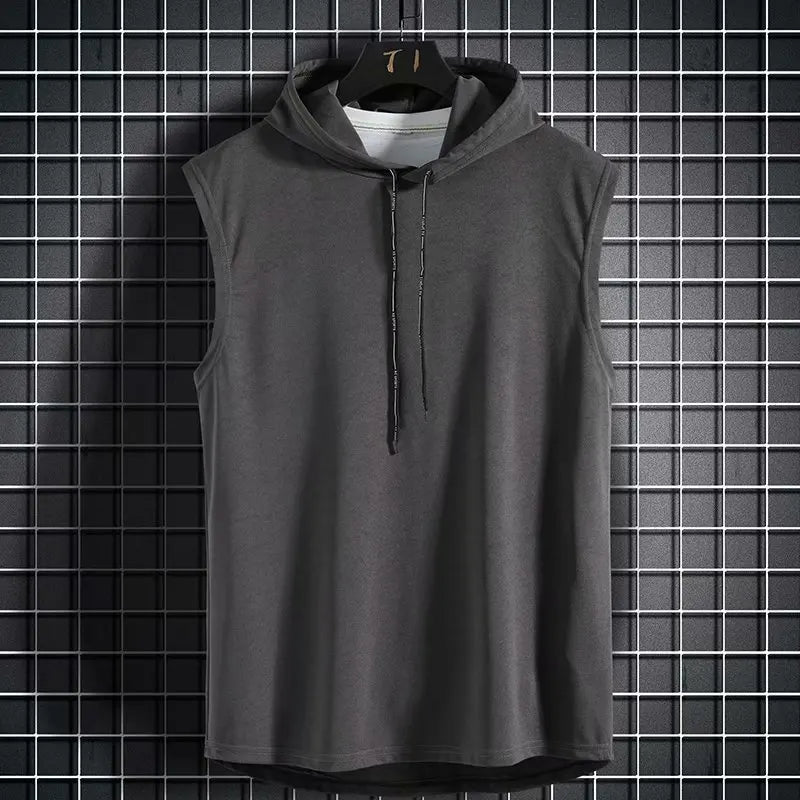 New Fashion Clothing Bodybuilding Muscle Guys Fitness Men Women Hooded Tank Top Vest Sportswear Sleeveless Shirt Hoodie