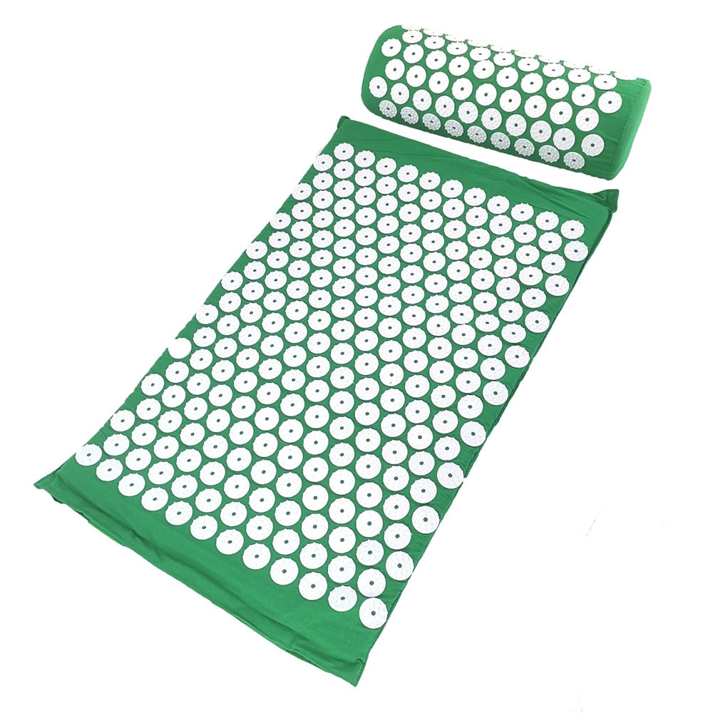 Massager Cushion Yoga Mat Acupressure & Pillow Set