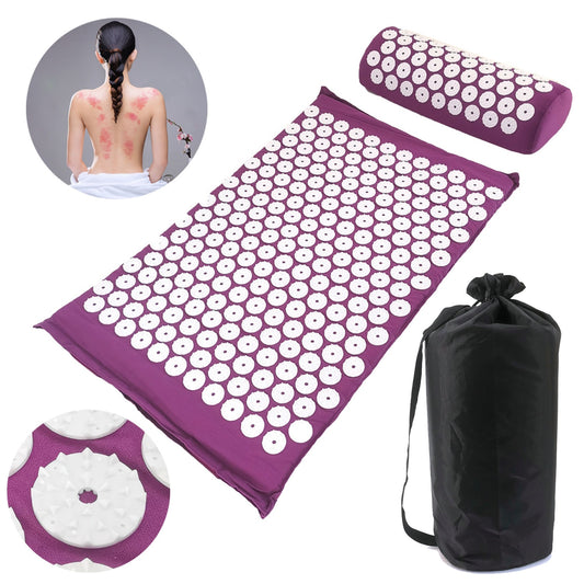 Massager Cushion Yoga Mat Acupressure & Pillow Set