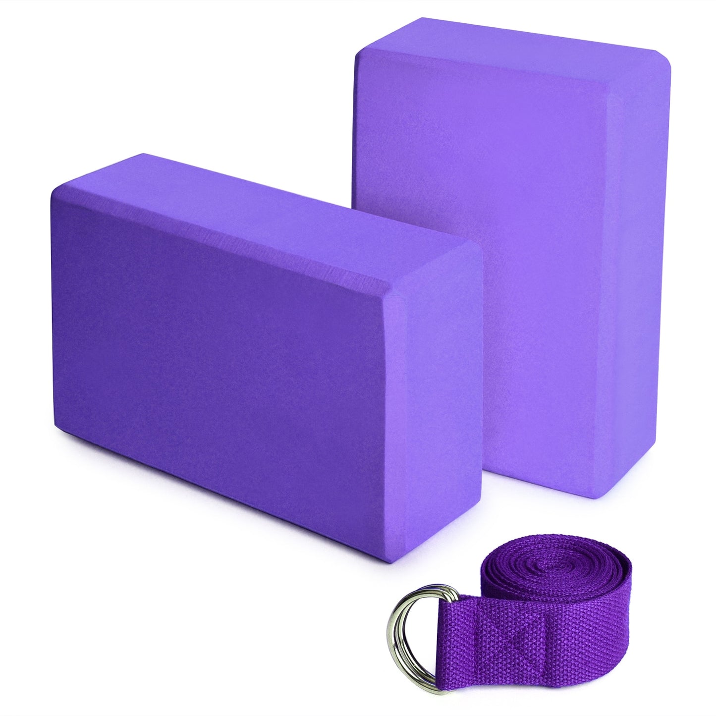 Foam Yoga Fitness Blocks with Yoga Strap