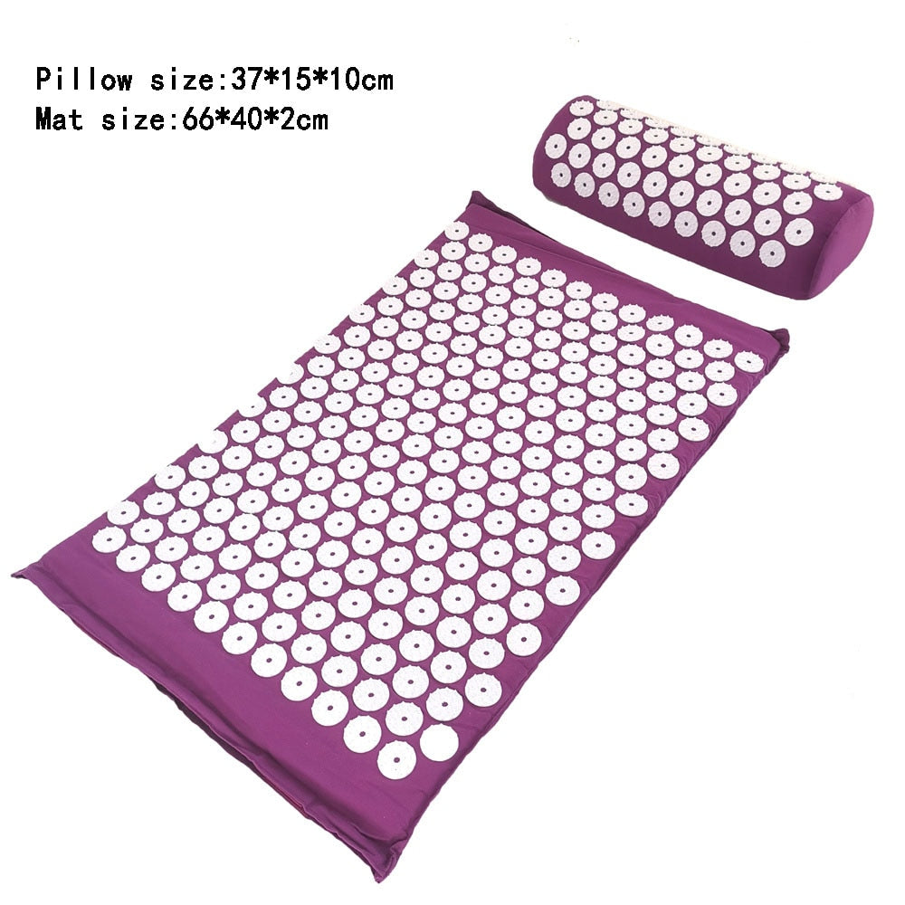 Massager Cushion Yoga Mat Acupressure & Pillow Set