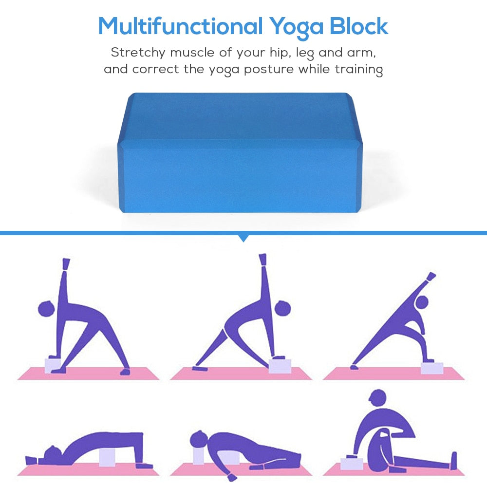 Foam Yoga Fitness Blocks with Yoga Strap