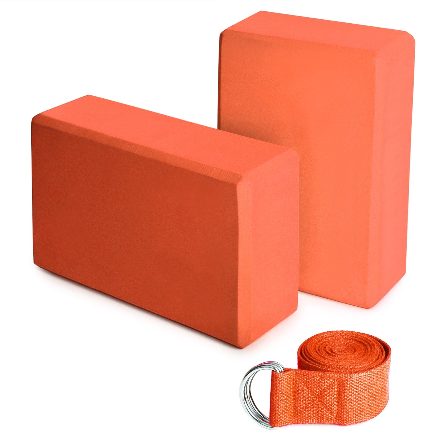 Foam Yoga Fitness Blocks with Yoga Strap